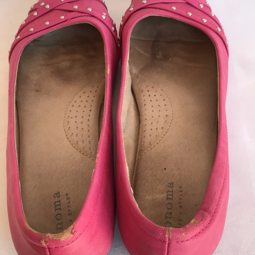 Sonoma Life Style pink flats with silver studs, 8M - Picture 4 of 5